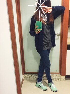「working style」｜「アイテム（その他アウター）」を使った、AshelyHuaさん（レディース・166cm）の秋コーディネート