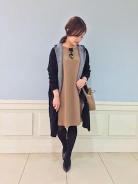 「フード」｜yamaさん（レディース・157cm）の秋コーディネート