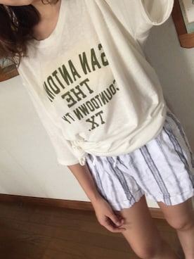 「OLD NAVY（オールドネイビー）のアイテム（パンツ）」を使った、yukiさん（レディース・155cm）の夏コーディネート