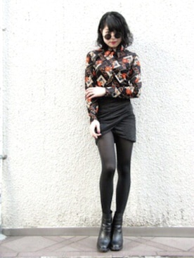 「ビンテージシャツ」｜寺脇友紀さん（レディース・162cm）の夏コーディネート