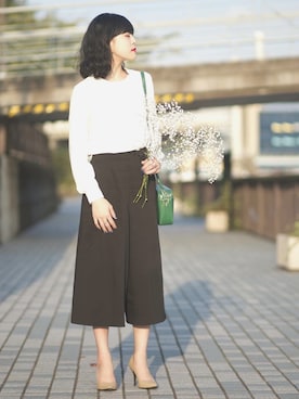 「Annc（アンク）のアイテム」を使った、寺脇友紀さん（レディース・162cm）の夏コーディネート