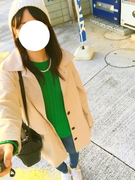 「DHOLIC（ディーホリック）のアイテム（その他アウター）」を使った、nozomiさん（レディース・157cm）の春コーディネート