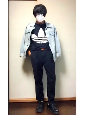 「Dr. Martens（ドクターマーチン）のアイテム（パンプス）」を使った、ぷさん（メンズ・164cm）の秋コーディネート