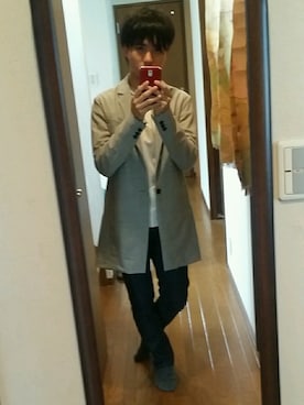 「テーパードデニム」｜こうへいさん（メンズ・166cm）の春コーディネート