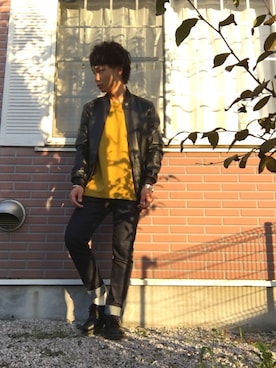 「Dr. Martens（ドクターマーチン）のDr.Martens (ドクターマーチン)/1461 3EYE GIBSON SHOES（その他シューズ）」を使った、ゆうりんごさん（メンズ・163cm）の秋コーディネート