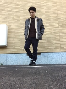 「Dr. Martens（ドクターマーチン）のDr.Martens (ドクターマーチン)/1461 3EYE GIBSON SHOES（その他シューズ）」を使った、ゆうりんごさん（メンズ・163cm）の冬コーディネート