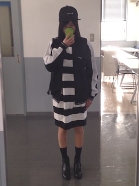 「アイテム（ジャージ）」を使った、みさん（レディース・157cm・10代）の春コーディネート