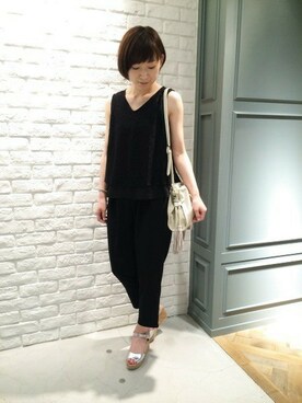 「A part by（アパートバイ）のアイテム（オールインワン・サロペット）」を使った、さちさん（レディース・160cm）の春コーディネート