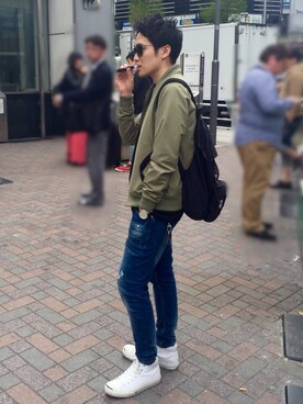 「Saturdays NYC（サタデーズ ニューヨークシティ ）のアイテム（ブルゾン）」を使った、RyosuKさん（メンズ・168cm）の春コーディネート