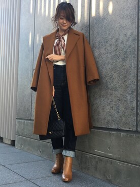 「STUNNING LURE（スタニングルアー）のアイテム（その他アウター）」を使った、yukoさん（レディース・162cm）の冬コーディネート