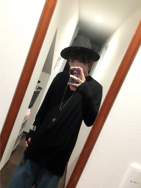 「PARADOX（パラドックス）のアイテム（ハット）」を使った、Kiloさん（メンズ・165cm）の秋コーディネート