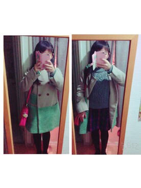 「POU DOU DOU（プードゥドゥ）のアイテム（その他アウター）」を使った、ｆｌｏｗｅｒさん（レディース・155cm）の冬コーディネート