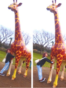 「grn（ジーアールエヌ）のアイテム（バッグ）」を使った、Hana Haraさん（レディース・153cm）の春コーディネート