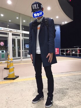 「SHIPS JET BLUE（シップスジェットブルー）のアイテム（スウェット）」を使った、しぶやんさん（メンズ・182cm）の冬コーディネート