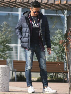 「Dive（ダイブ）のアイテム（トップス）」を使った、Shota_Nakaharaさん（メンズ・176cm）の冬コーディネート