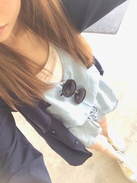 「H&M DIVIDED（エイチアンドエム　ディヴァイデッド）のアイテム（つなぎ/オールインワン）」を使った、まゆちゃんさん（レディース・165cm）の春コーディネート