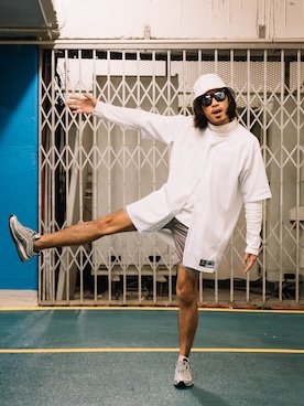 「AIR MAX」｜「アイテム（その他アウター）」を使った、Ethan Chuさん（メンズ・172cm）の春コーディネート