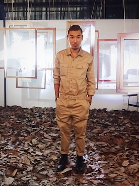 「working style」｜「アイテム（オールインワン・サロペット）」を使った、Ethan Chuさん（メンズ・172cm）の夏コーディネート