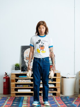 「CHEESEのアイテム」を使った、Ethan Chuさん（メンズ・172cm）の夏コーディネート