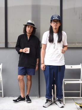 「hat」｜Ethan Chuさん（メンズ・172cm）の夏コーディネート