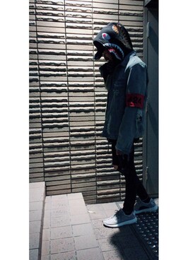 「A BATHING APE（アベイシングエイプ）のアイテム（その他アウター）」を使った、ko-kiさん（メンズ・168cm）の秋コーディネート