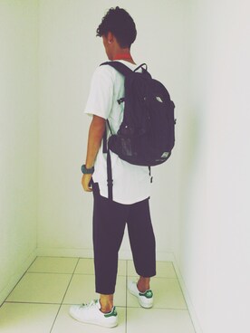 「Supreme （シュプリーム）のアイテム（ファッション雑貨、レッド系）」を使った、ちゃんまがさん（メンズ・176cm）の秋コーディネート