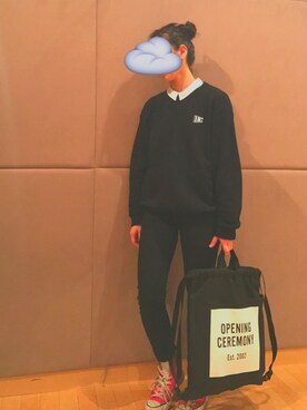 「OPENING CEREMONY（オープニングセレモニー）のアイテム（スウェット）」を使った、suzupri☁️さん（レディース・156cm）の秋コーディネート