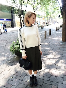 「CHEMBUR（チェンバー）のアイテム」を使った、SHCさん（レディース・155cm）の秋コーディネート