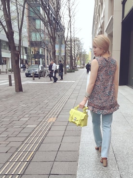 「アイテム（ブレスレット）」を使った、SHCさん（レディース・155cm）の春コーディネート