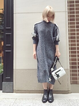 「MARC JACOBS（マークジェイコブス）のアイテム（ショルダーバッグ）」を使った、SHCさん（レディース・155cm）の秋コーディネート