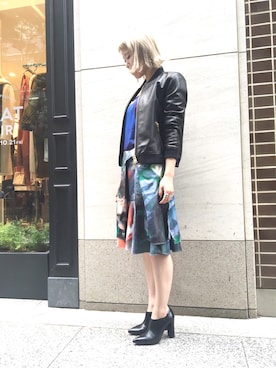 「アイテム（ブーティ）」を使った、SHCさん（レディース・155cm）の秋コーディネート