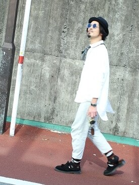 「ジョージコックス」｜「アイテム（ブーツ）」を使った、N.Tajiriさん（メンズ・173cm）の春コーディネート