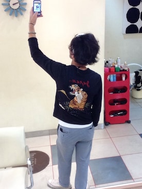 「東洋エンタープライズ（トーヨーエンタープライズ）のアイテム（トップス）」を使った、N.Tajiriさん（メンズ・173cm）の春コーディネート