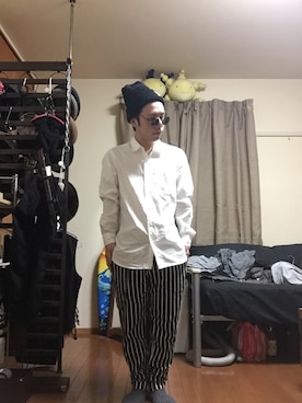 「DETAILS（ディテールズ）のアイテム（ニットキャップ/ビーニー）」を使った、SAN-Gさん（メンズ・158cm）の秋コーディネート
