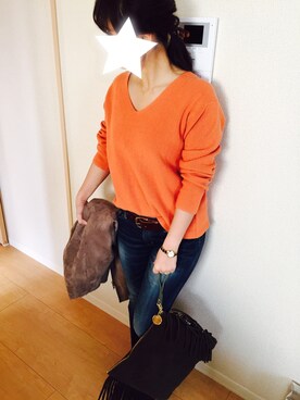 「URBAN RESEARCH Sonny Label（アーバンリサーチサニーレーベル）のアイテム（ムートンコート）」を使った、PiyoPiyoさん（レディース・158cm）の冬コーディネート