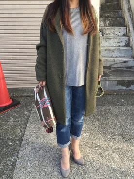 「SEVENDAYS=SUNDAY（セブンデイズサンデイ）のアイテム（カバーオール）」を使った、Masumi Katoさん（レディース・154cm）の冬コーディネート