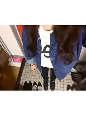 「CECIL McBEE（セシルマクビー）のアイテム（デニムジャケット）」を使った、💋S a y a k a 💋さん（レディース・152cm）の秋コーディネート
