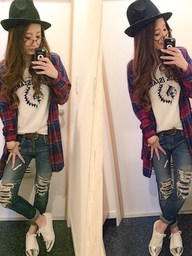 asukaさん（レディース・163cm）の冬コーディネート