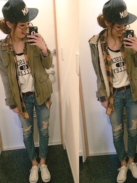 asukaさん（レディース・163cm）の春コーディネート