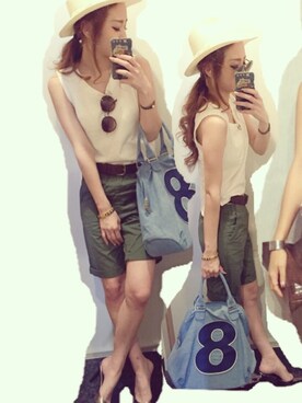 asukaさん（レディース・163cm）の夏コーディネート