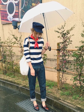「Daniel Wellington（ダニエルウェリントン）のDaniel Wellington 'Classic Bristol' Round Leather Strap Watch, 36mm（アナログ腕時計）」を使った、asukaさん（レディース・163cm）の春コーディネート