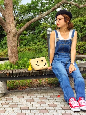 「ニコちゃん」｜「アイテム（アナログ腕時計）」を使った、asukaさん（レディース・163cm）の夏コーディネート