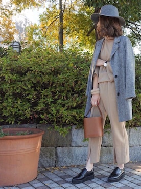 「ニットアップ」｜「アイテム（帽子）」を使った、asukaさん（レディース・163cm）の冬コーディネート