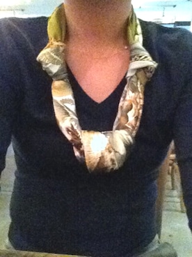 「HERMES（エルメス）のスカーフの結び方研究中（ストール/ショール、その他）」を使った、maaaachさん（レディース・164cm）の春コーディネート