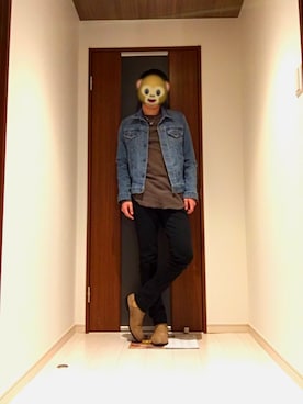「WEGO（ウィゴー）のアイテム（トップス、グリーン系）」を使った、seriさん（メンズ・178cm）の冬コーディネート