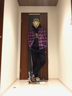 「JOYRICH」｜「アイテム（帽子）」を使った、seriさん（メンズ・178cm）の冬コーディネート