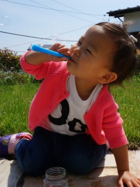 「baby GAP」｜2a1o2さん（キッズ・70cm）の春コーディネート