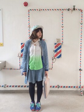 「handmade」｜「アイテム（シャツワンピース）」を使った、Wf Berさん（レディース・164cm）の冬コーディネート