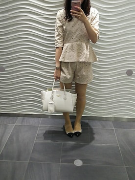 「L'EST ROSE（レストローズ）のアイテム（パンツ）」を使った、ぱえりあさん（レディース・163cm）の夏コーディネート