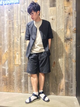 「MK MICHEL KLEIN HOMME （エムケーミッシェルクランオム）のアイテム（パンツ）」を使った、ゆーいちさん（メンズ・178cm）の夏コーディネート